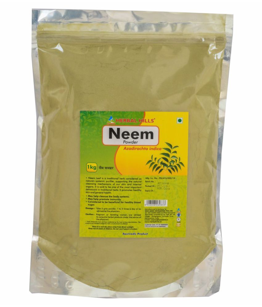 Herbal Hills Neem Patra Powder 1 kg Pack of 2 Buy Herbal Hills Neem