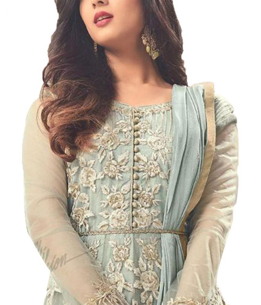 grey ethnic wear