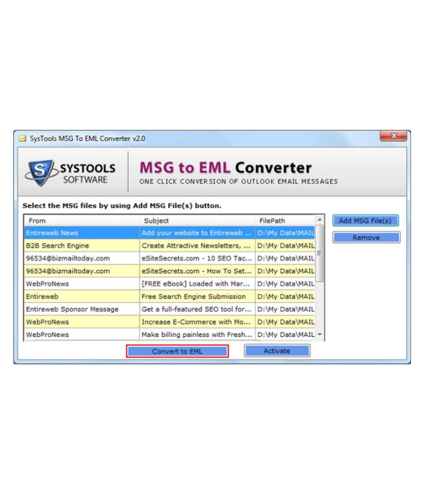 softspire eml to pst converter 4.5 softspire eml to pst converter 4.5