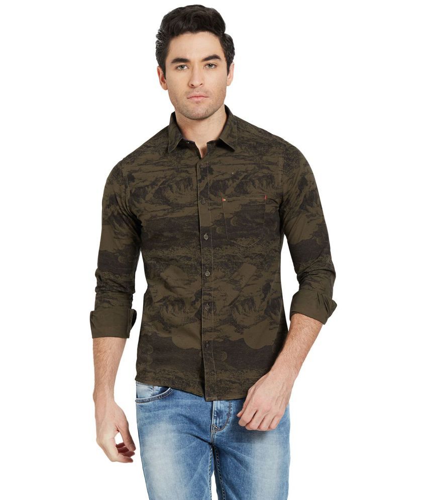 pretty green slim fit shirt