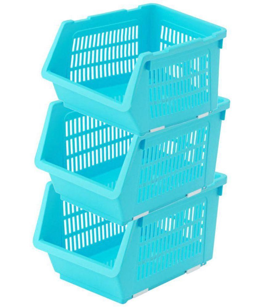 Plastic Kitchen Vegetable Fruit Stackable Basket Storage ...