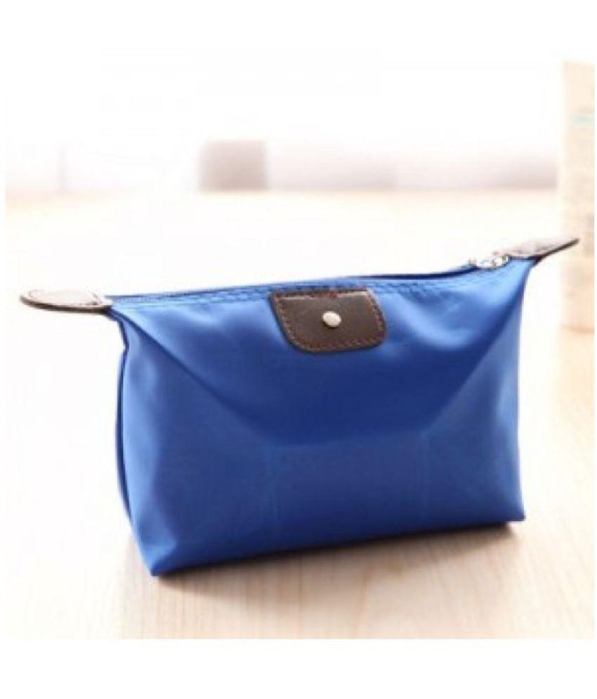     			FOK 1Pc Lady MakeUp Pouch Cosmetic Make Up Bag Clutch Hanging Toiletries Travel Kit Jewelry Organizer Casual Purse (Color-Blue)