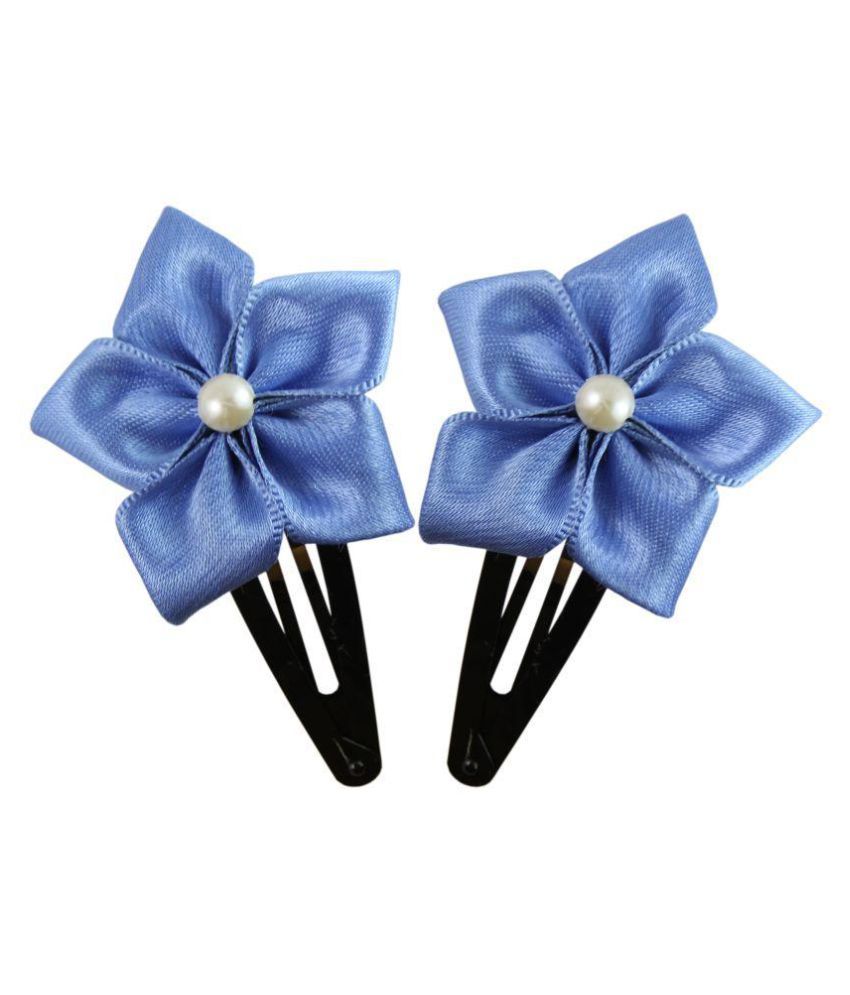 Blue Ribbon Flower Hair Clip Buy Online at Low Price in India Snapdeal