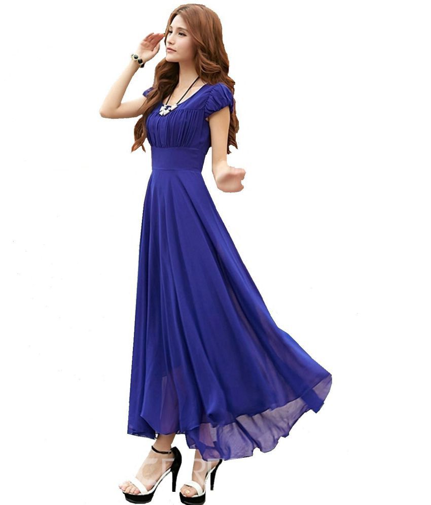 Raabta Fashion Georgette Blue Dresses - Buy Raabta Fashion Georgette ...