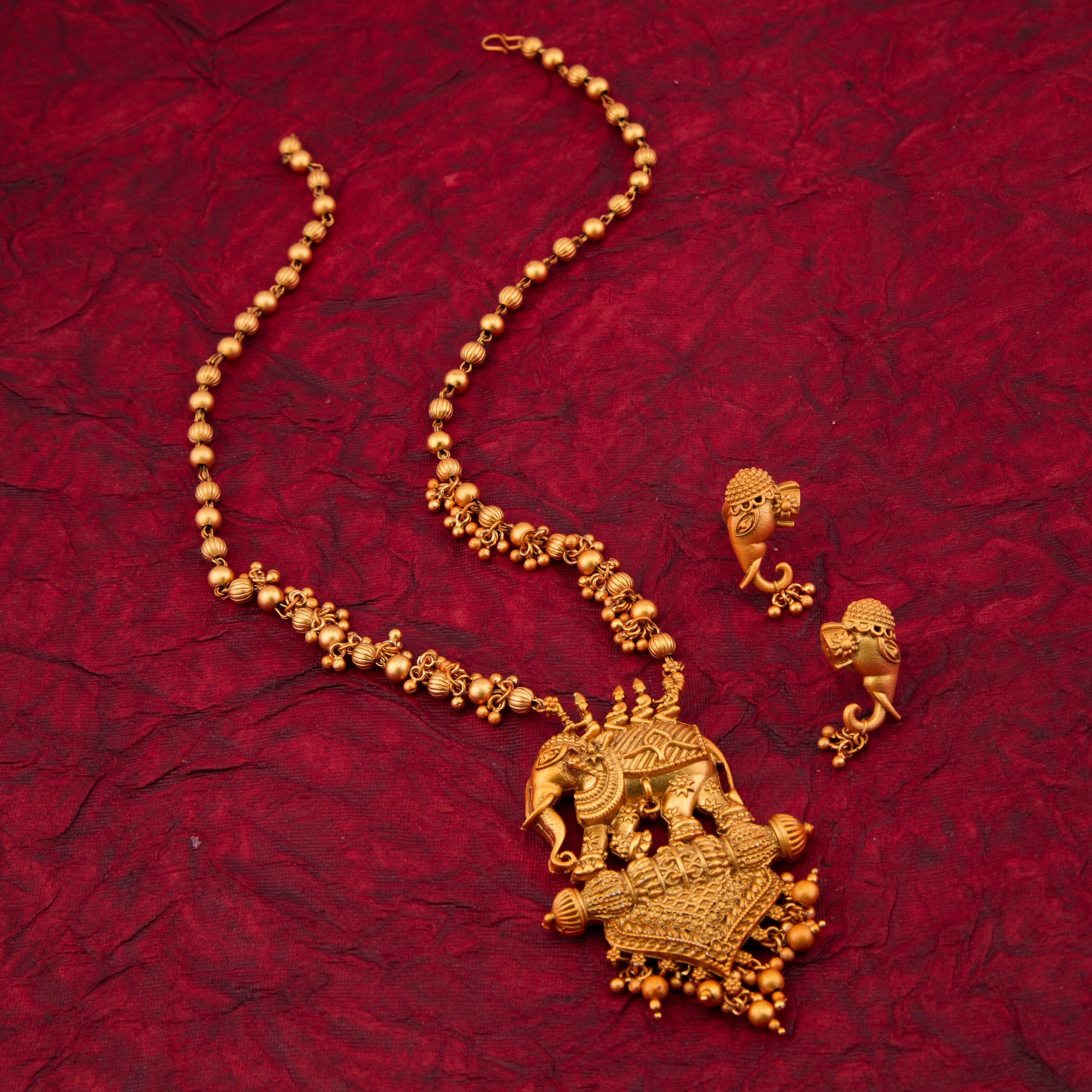 Sukkhi Elephant Gold Plated Matte Finished Antique ... (3000 x 3000 Pixel)