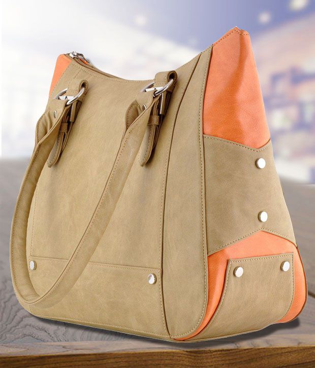 ButterflieS Beige Faux Leather Shoulder Bag - Buy ButterflieS Beige Faux Leather Shoulder Bag ...