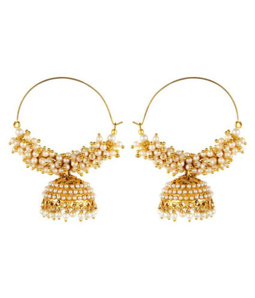 Jewellity Golden Bali With Jhumki Earrings/Hangings For Women/Girls ERG ...