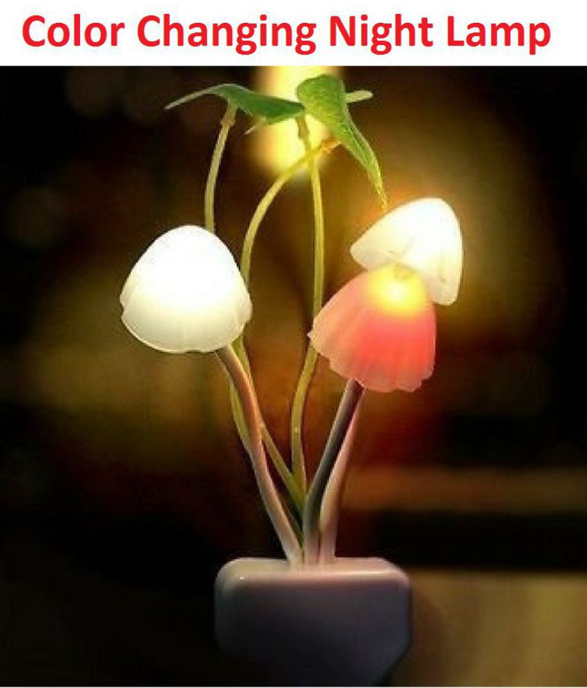     			ElectoMania Colour Changing Decorative Light Night Lamp : Automatic Sensor Night Lamp : Mushroom Shape Night Lamp - Pack of 1