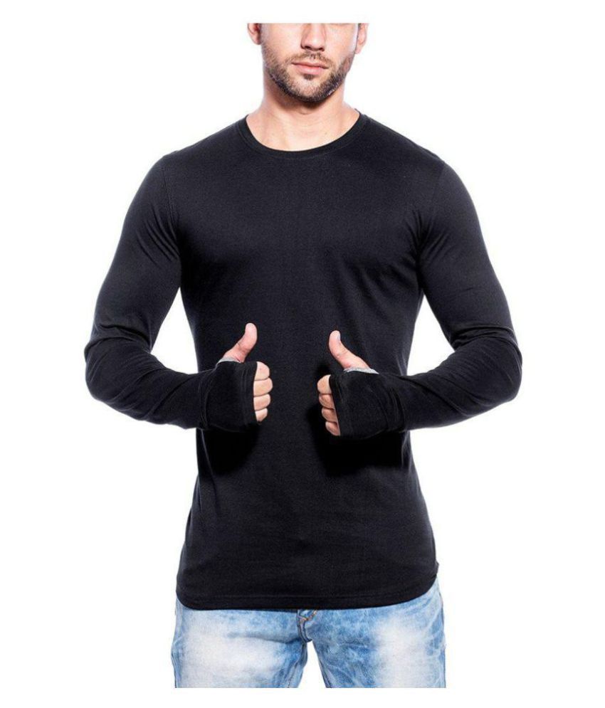     			Try This Black Round T-Shirt Pack of 1
