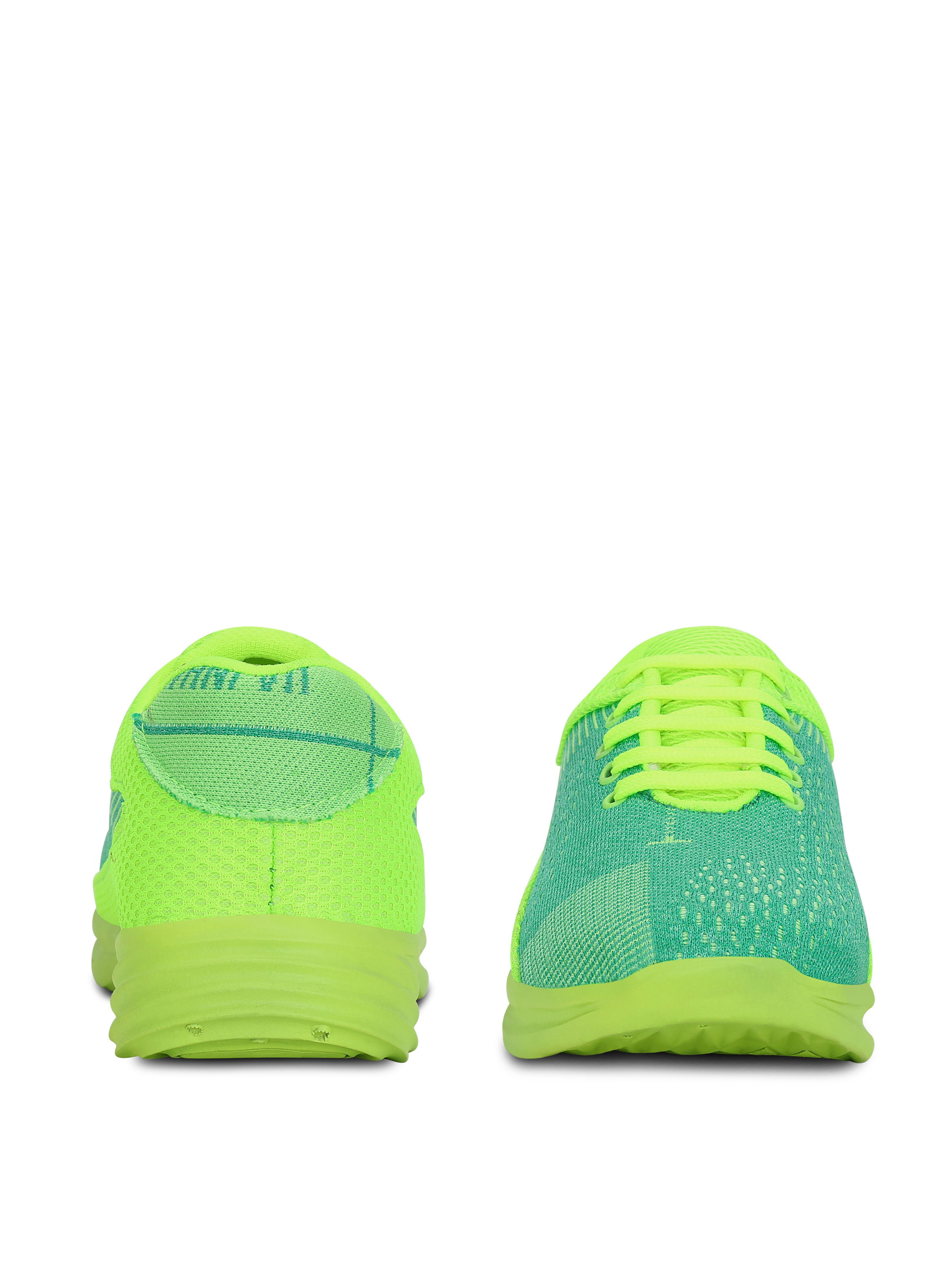 lime green track shoes
