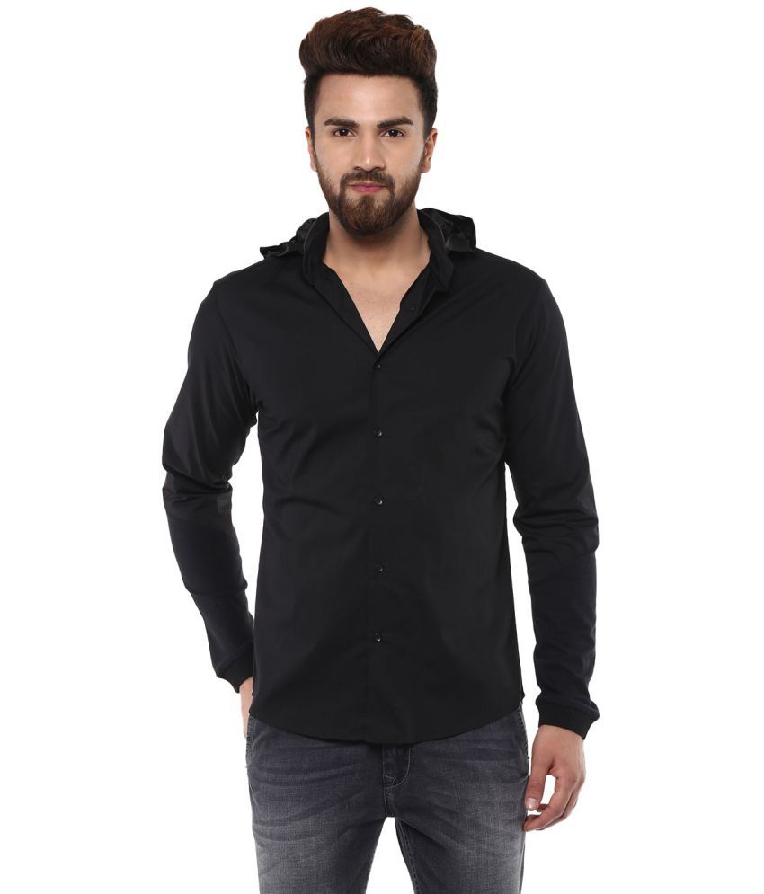 Mufti Black Slim Fit Shirt - Buy Mufti Black Slim Fit Shirt Online at ...