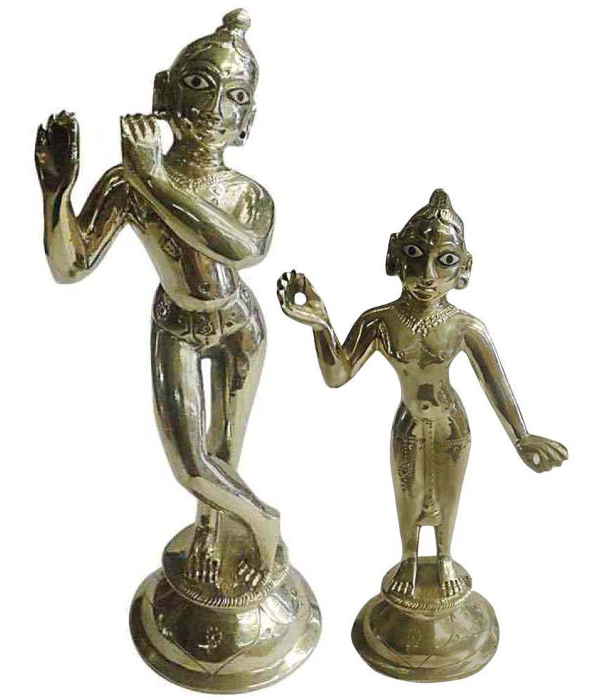     			Nitin collection  Radha Krishna Brass Idol