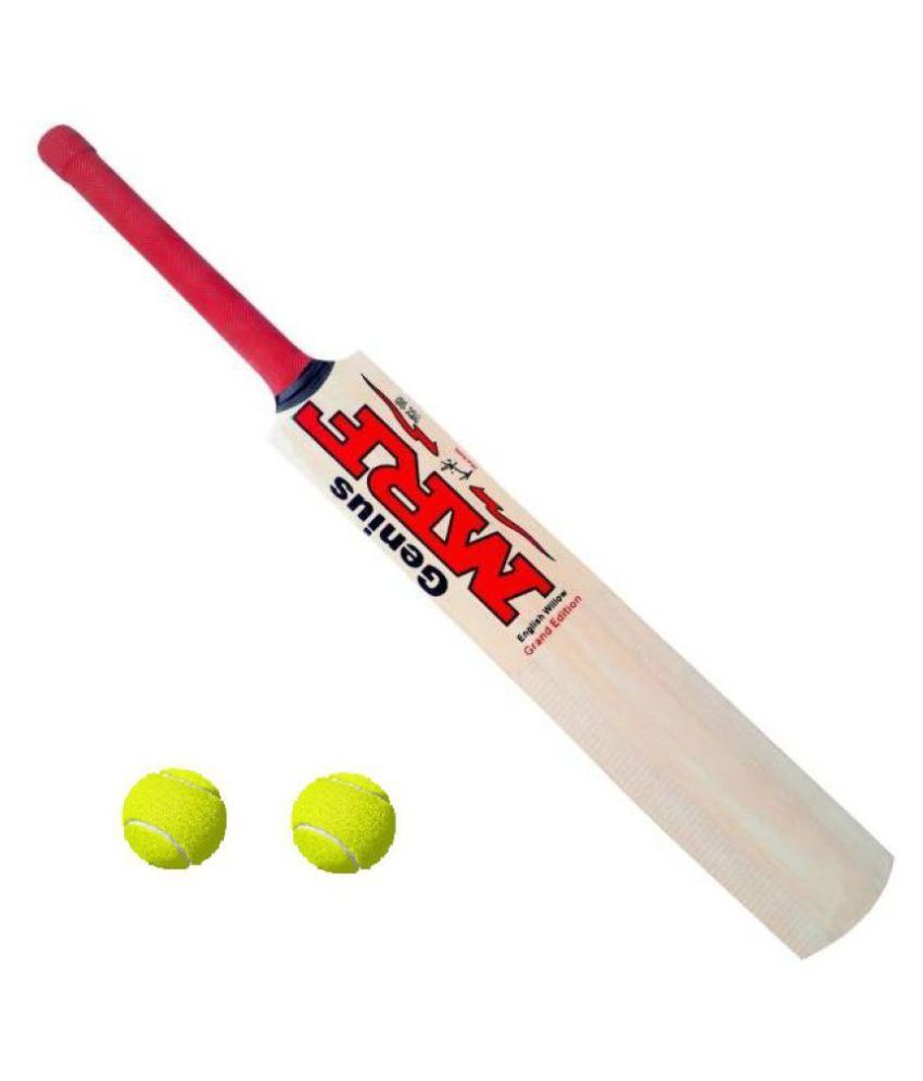 MRF Popular willow Cricket Bat with 2 tennis balls free Buy Online at