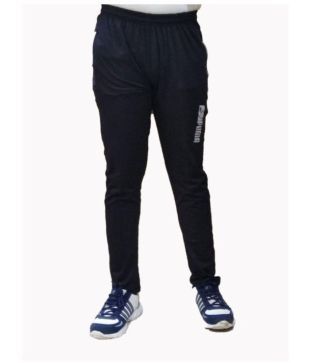 puma black polyester lycra joggers