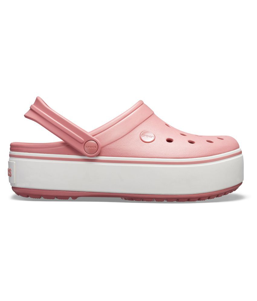 Crocs Relaxed Fit Crocband Platform Pink Floater Sandals - Buy Crocs ...