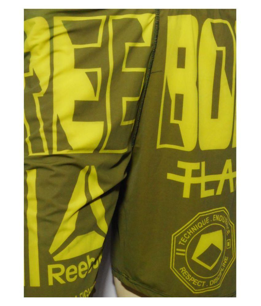 reebok green shorts