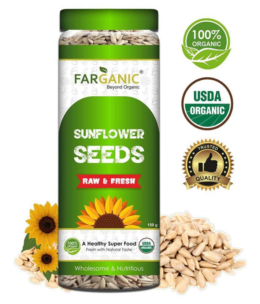 Farganic 100 Certified Organic Fresh and Healthy Premium Raw Sunflower