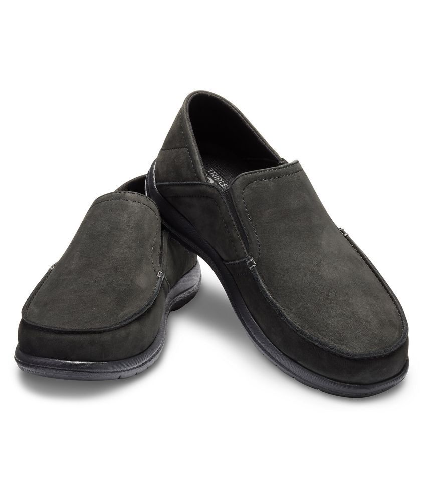 new look chunky croc loafer in black