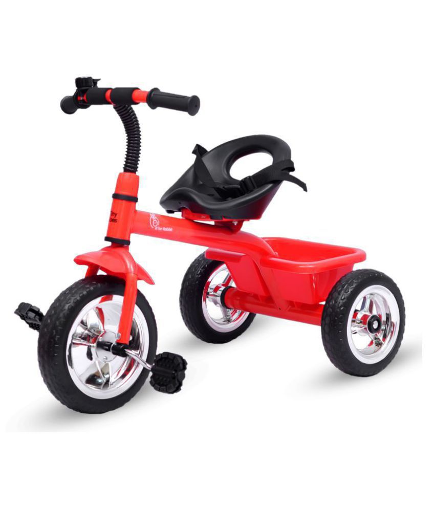 R for Rabbit Tiny Toes - The Smart Plug and Play Tricycle for Baby/Kids (Red)