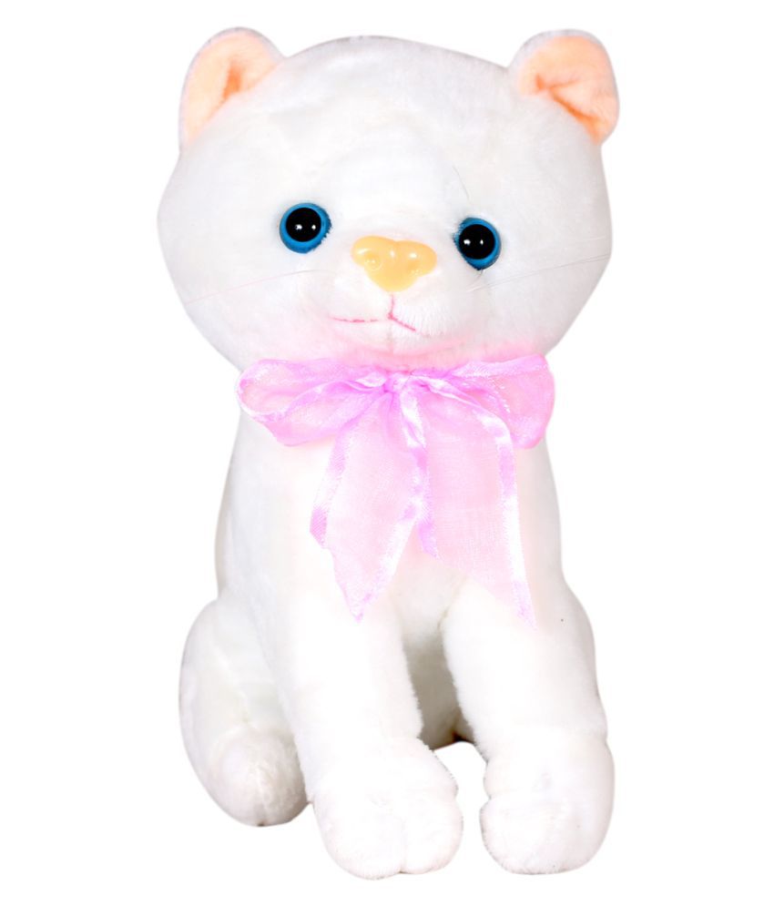     			Tickles Soft Stuffed Plush Animal Toy Cute Cat Toy for Kids (Size: 20 cm Color: White)