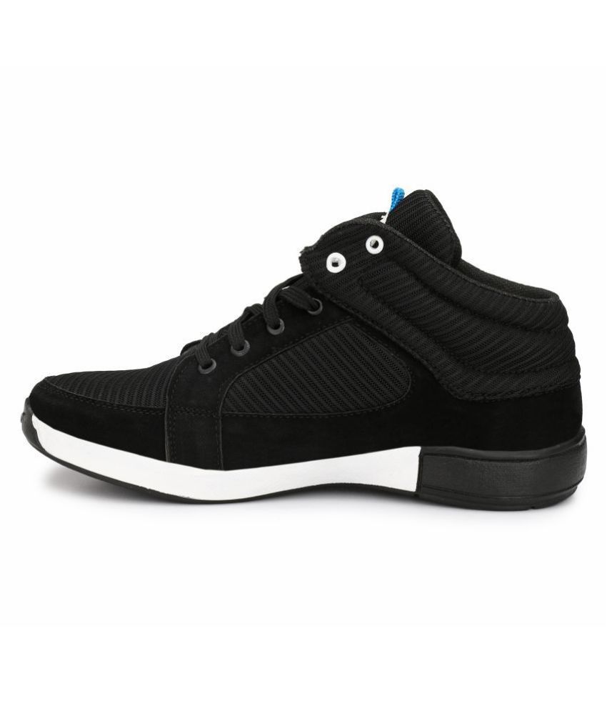Big Fox Men�s Mesh High Top Sneakers Black Casual Shoes