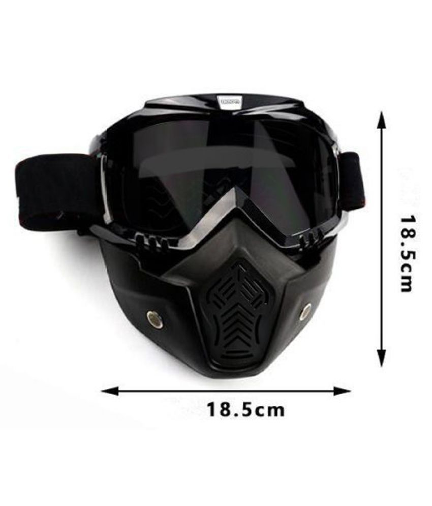 Bike Biker Motorcycle Riding Open Face Detachable Helmet Facemask