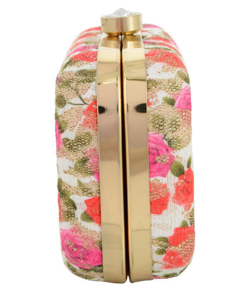 Buy Tooba Handicraft Multi Fabric Box Clutch at Best Prices in India