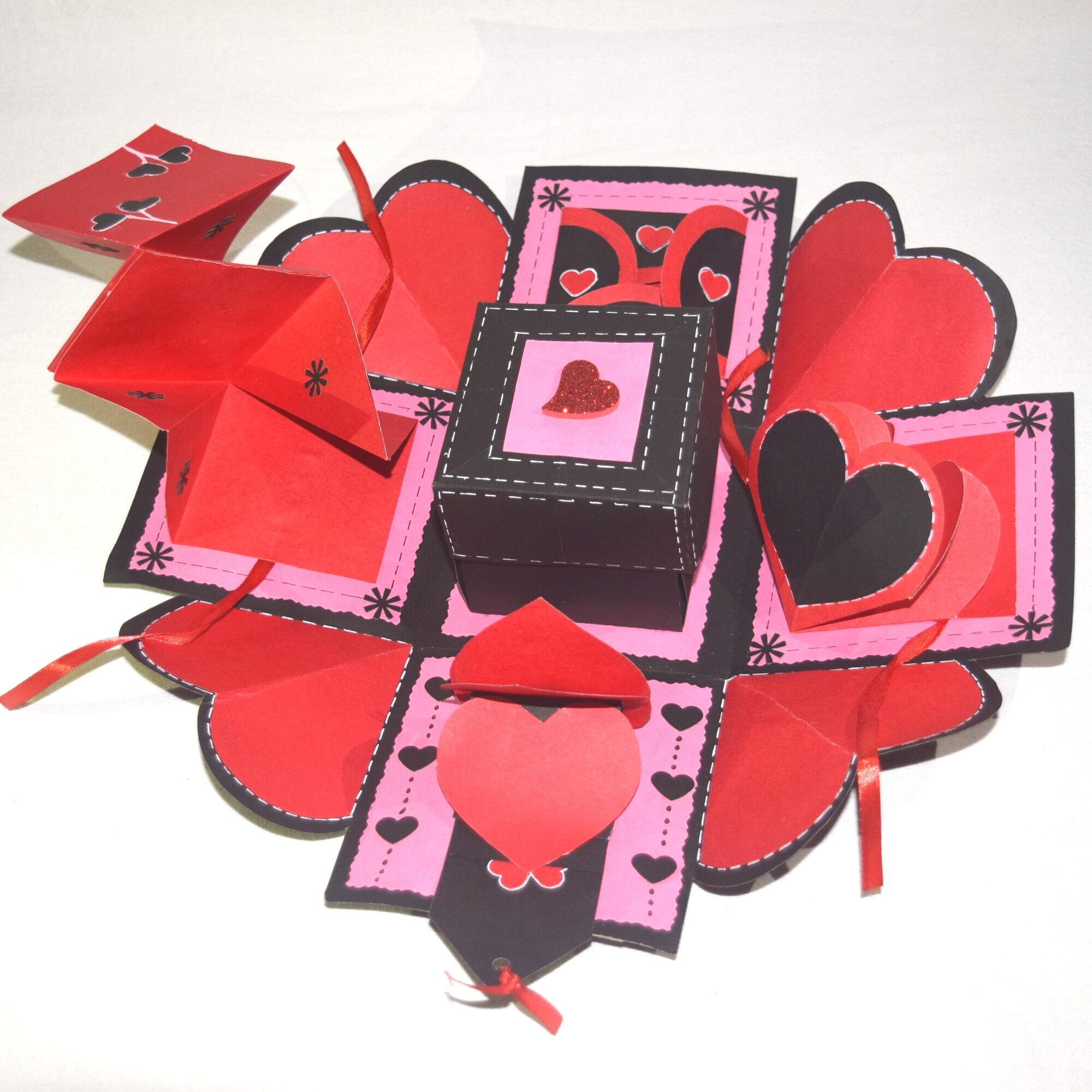 Handmade Romantic Explosion Box-Red Theme for couples: Buy Online at ...