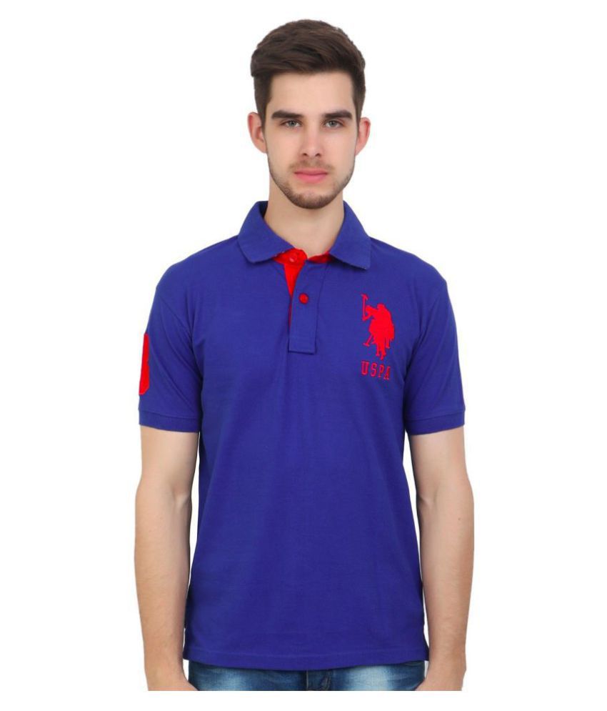 U S Polo  Assn Blue Regular Fit Polo  T  Shirt  Buy U S 