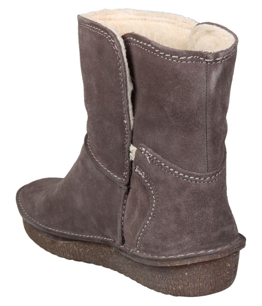 clarks brown mid calf boots
