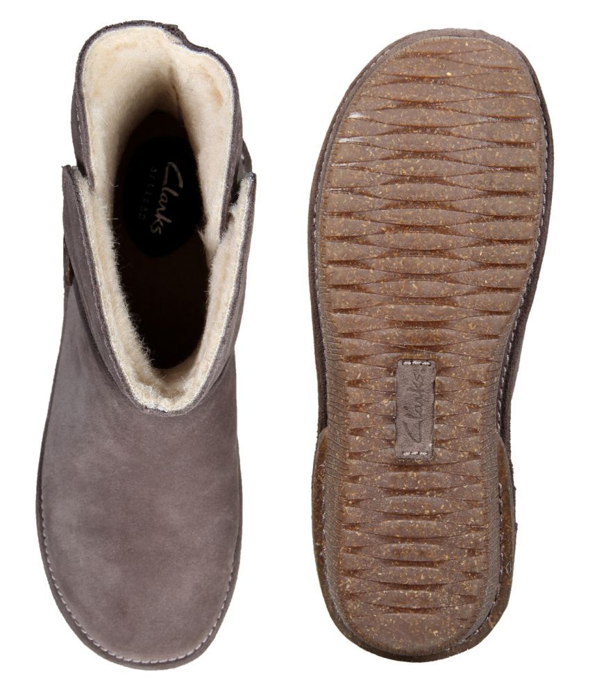 clarks brown mid calf boots