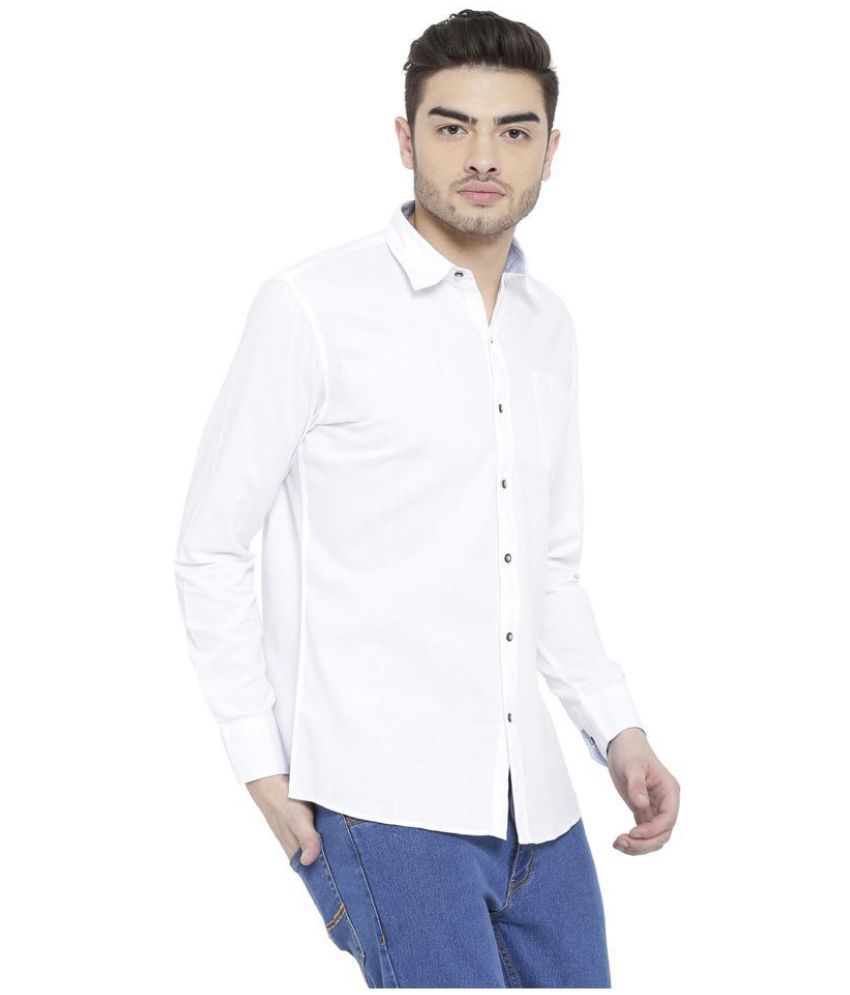 Duke White Slim Fit Shirt - Buy Duke White Slim Fit Shirt Online at ...
