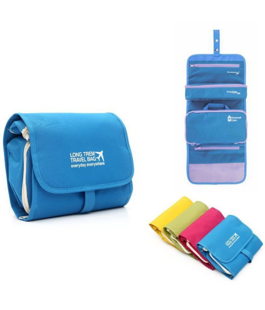 Download Kanha Blue Long Term Folding Hanging Cosmetic Makeup Bag ...