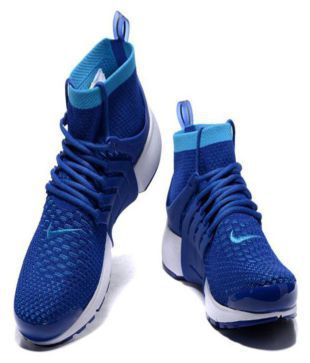 nike air presto ultra flyknit blue running shoes