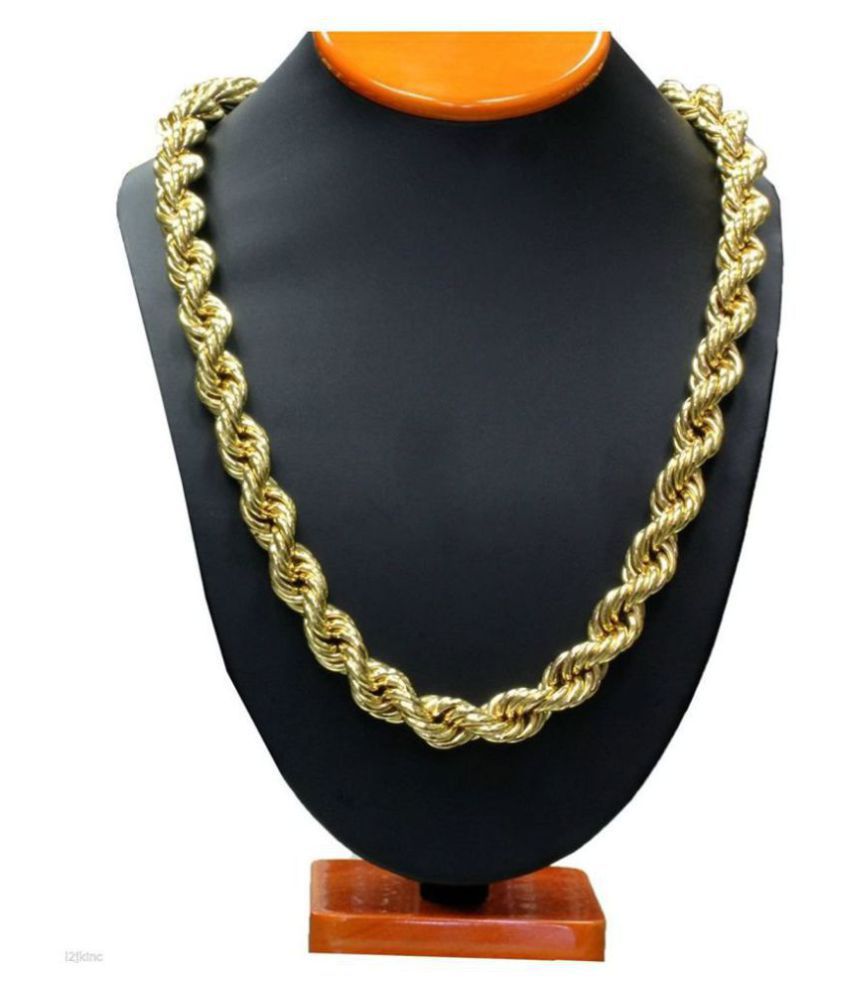 Gold Plated Thick Roap Chain For Men: Buy Gold Plated Thick Roap Chain ...