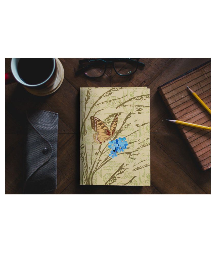 Pinaken Botanical Ferns Multicolor Hard Case Paper Cover Notebook 8.5x6