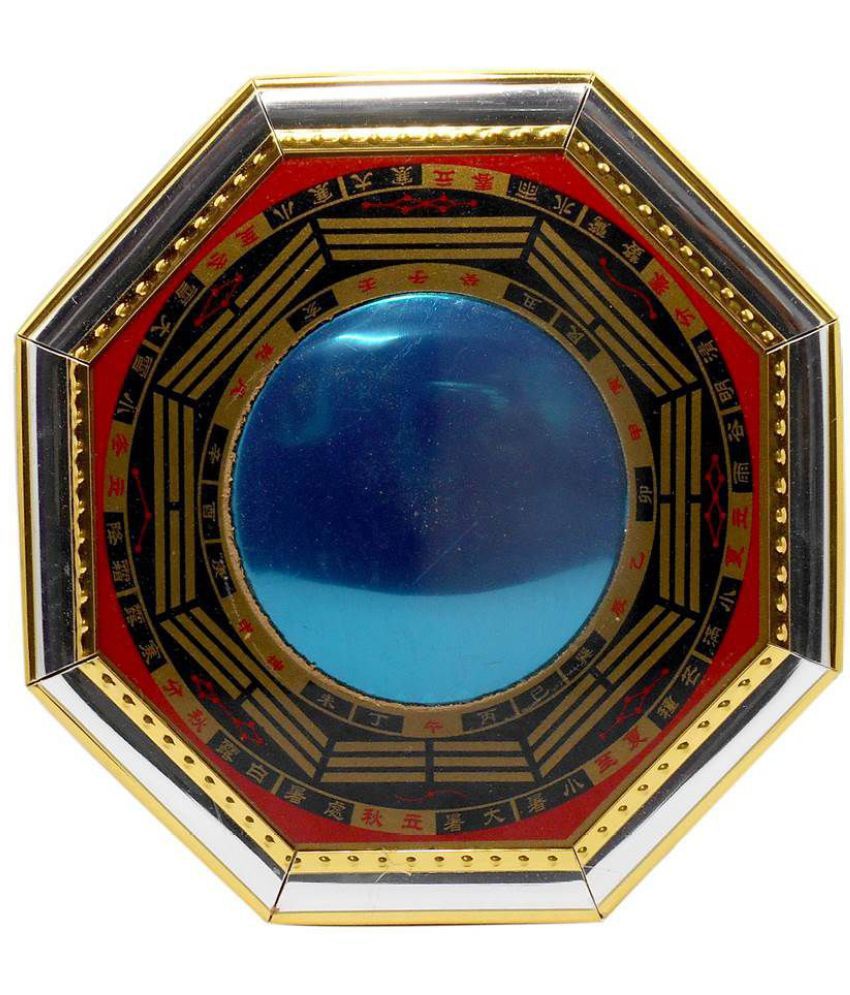     			nitin collection Multicolour Wood Vastu / Feng Shui / Pakwa Mirror For Protection & Remove Out Side Negetive Energy