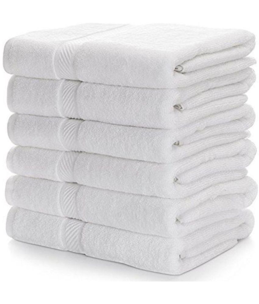     			Laying Style Set of 6 Face Towel White