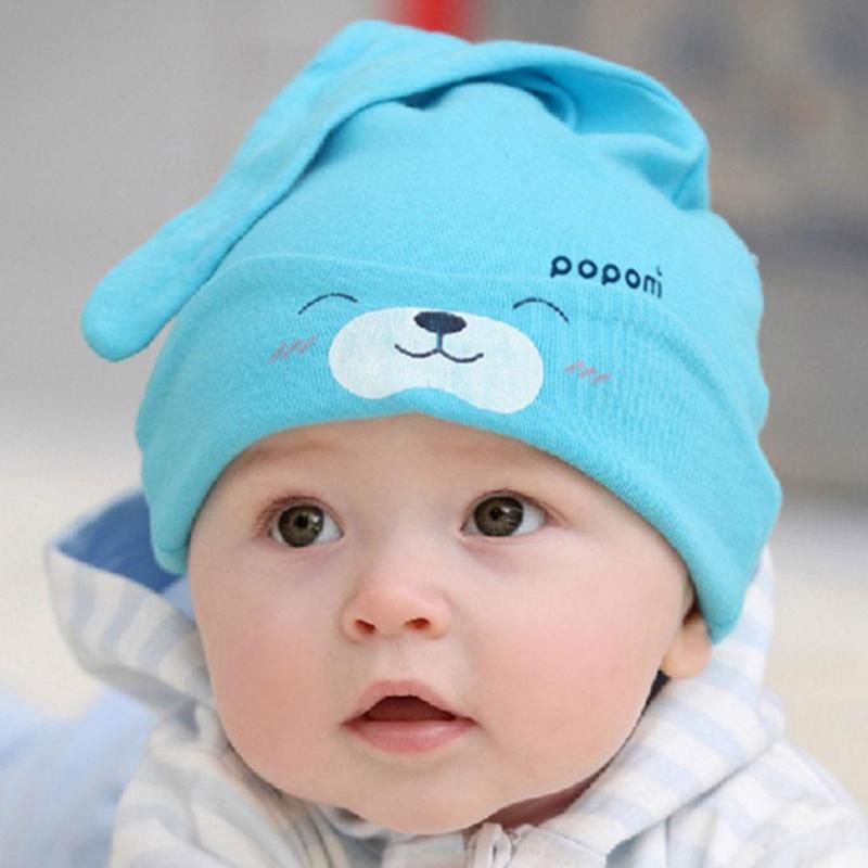 New Cute Cartoon Baby Toddlers Hat Candy Color Cotton Soft Sleep Cap Baby  Accessories: Buy Online at Low Price in India - Snapdeal
