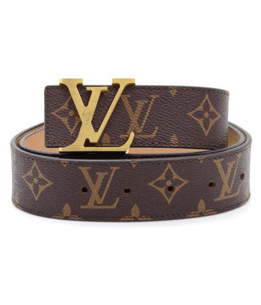 LV Belt Brown Leather Party Belt - Pack of 1: Buy Online at Low Price in India - Snapdeal