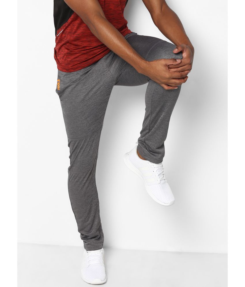 grey polyester track pants