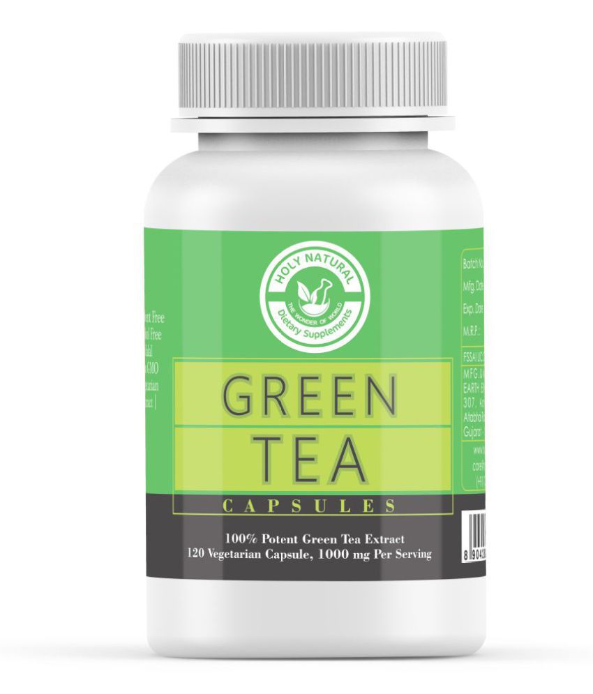    			Holy Natural Green Tea Extract - 120 Veggie Capsule 1000 mg Vitamins Capsule