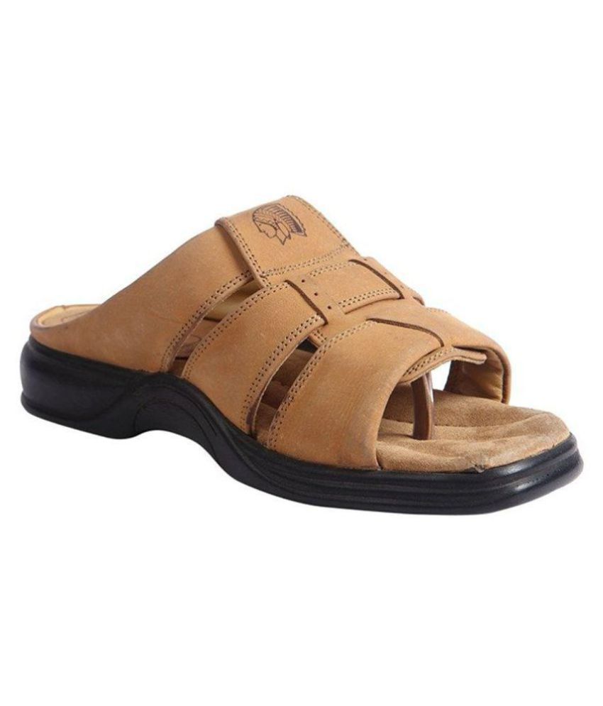 Red Chief Rust Leather Slippers Price 