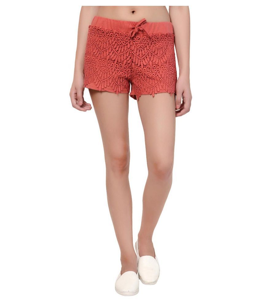 Buy Kotty Cotton Hot Pants Red Online At Best Prices In India Snapdeal