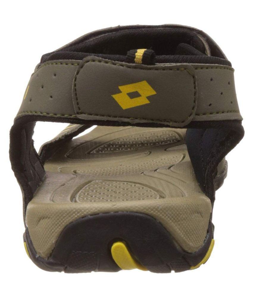Lotto Men's Olive Synthetic Floater Sandals - Buy Lotto Men's Olive Synthetic Floater Sandals 