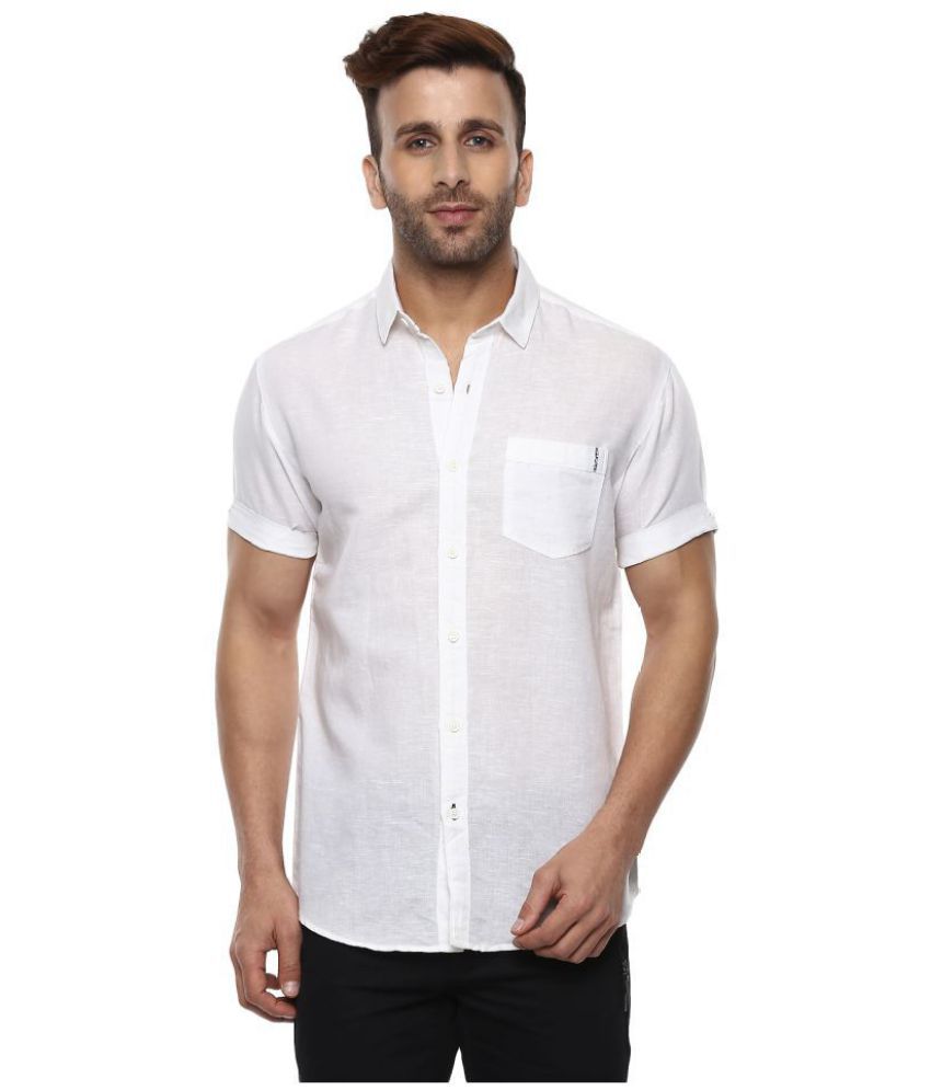 Mufti White Slim Fit Shirt - Buy Mufti White Slim Fit Shirt Online at ...