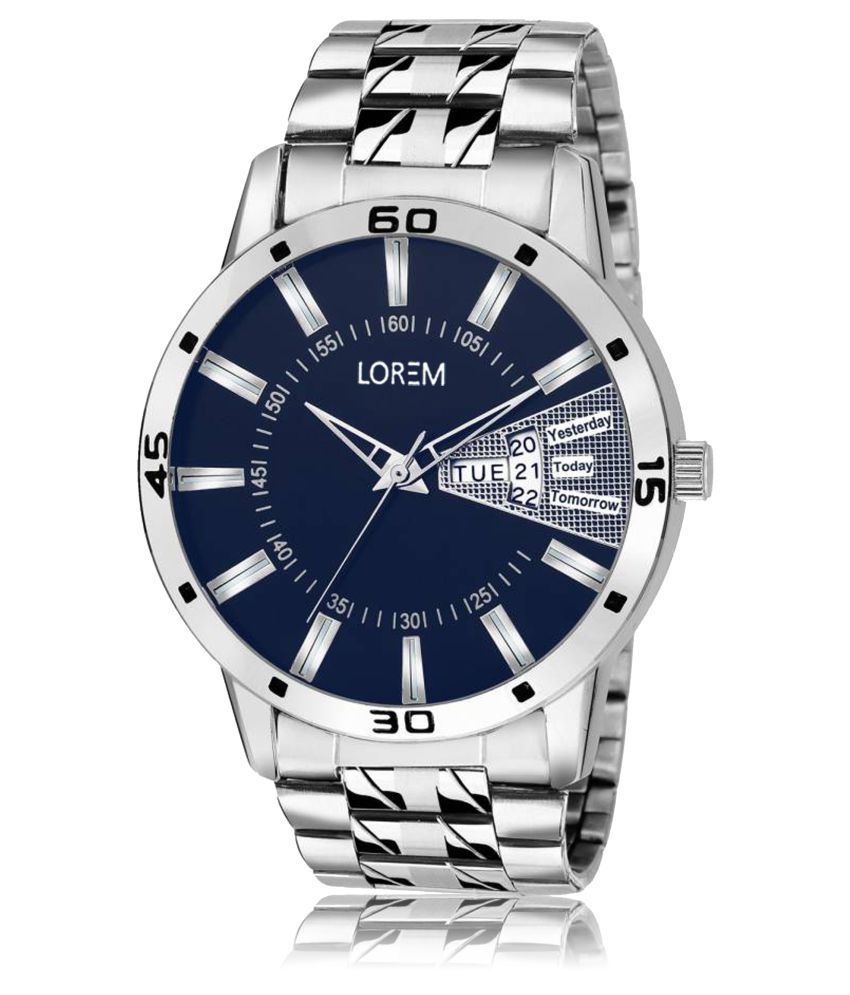 SR Exim Men's Silver Stylish Wrist Watch-(LRS10200) Price in India: Buy ...