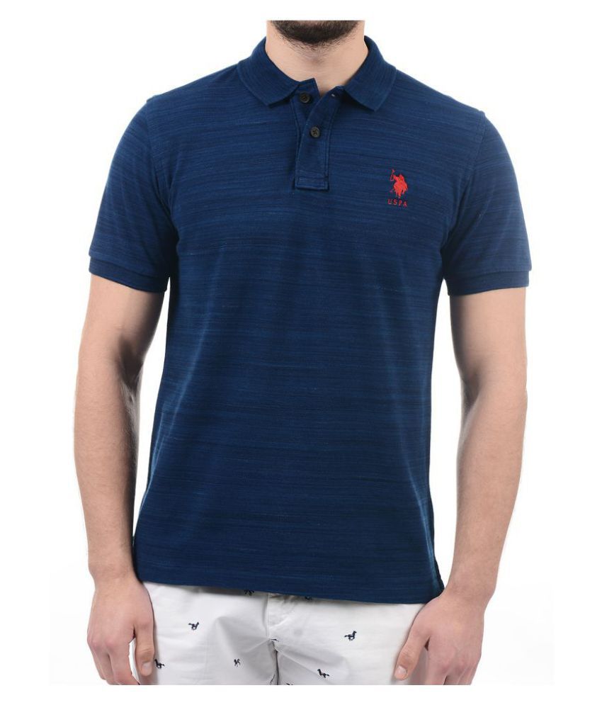 U.S. Polo Assn. Blue Regular Fit Polo T Shirt - Buy U.S. Polo Assn ...