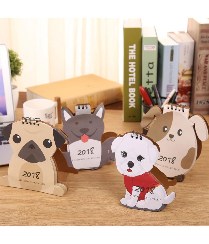 Buy Caveen Fun Dog Small Calendar 2018 Dog Cute Desk Mini Standing