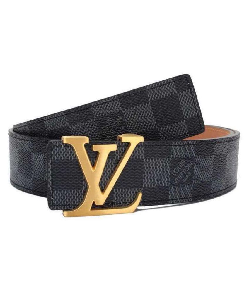 LV Belt Black Leather Party Belt - Pack of 1: Buy Online at Low Price in India - Snapdeal